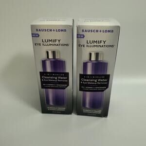 Bausch Lomb Lumify Micellar Cleansing Water & Eye Makeup Remover. 5.4 Fl Oz 2 Pk